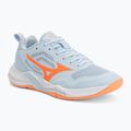 Scarpe da pallamano donna Mizuno Wave Stealth Pro blue finch/lava orange