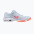 Scarpe da pallavolo donna Mizuno Wave Lightning Pro blue finch/lava orange/flamingo coral 2