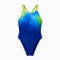 Costume da bagno intero bambino Speedo Digital Placement Powerback night watch/citrus green