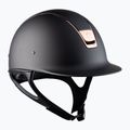 Casco da equitazione Samshield Shadowmatt Rose Gold Trim Blason nero