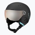 Casco da sci per bambini Bollé Quiz Visor Jr nero/blu opaco/arancio pistola