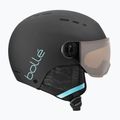 Casco da sci per bambini Bollé Quiz Visor Jr nero/blu opaco/arancio pistola 3