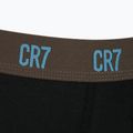 Boxer CR7 Basic Trunk da uomo 3 paia nero/marrone 7