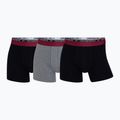 Boxer CR7 Basic Trunk da uomo 3 paia bianco/grigio melange/nero