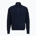 Maglione da uomo Dovre Ribbed Knit Half Zip navy