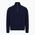Maglione da uomo Dovre Ribbed Knit Half Zip navy