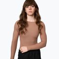 Girlfriend Collective corpo allenamento donna Ava Scoop Back brownie 3