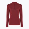 Felpa termica donna Dovre Wool Zip burgundy 4