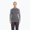 Felpa termica donna Dovre Wool Organic Half Zip grey
