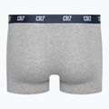 Boxer CR7 Basic Trunk da uomo 3 paia grigio melange/bianco/navy 6