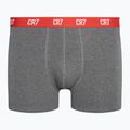 Boxer CR7 Basic Trunk da uomo 3 paia grigio melange/rosso/navy 2