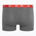 Boxer CR7 Basic Trunk da uomo 3 paia grigio melange/rosso/navy 3