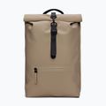 Zaino urbano Rains Rucksack Rolltop Beige