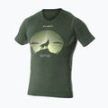 Maglietta termica Brubeck Outdoor Merino Wool Pro da uomo verde scuro/bianco 2 3