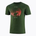 Maglia termica da uomo Brubeck Outdoor Merino Wool Pro SS dark green/tree 3