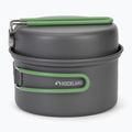 Set di pentole turistiche Rockland Travel Duo anodizzate grigio/verde