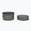 Set di pentole turistiche Rockland Travel Duo anodizzate grigio/verde 2