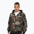 Giacca Pitbull West Coast Athletic con cappuccio in nylon woodland camo da uomo