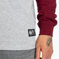 Felpa da uomo Pitbull West Coast con cappuccio e logo piccolo grigio/bordeaux 4