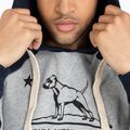 Felpa uomo Pitbull West Coast California 210 grigio/marino scuro con cappuccio 3