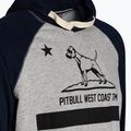 Felpa uomo Pitbull West Coast California 210 grigio/marino scuro con cappuccio 7