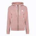 Felpa donna Pitbull West Coast con cappuccio e zip in French Terry rosa cipria