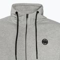 Felpa uomo Pitbull West Coast con cappuccio e zip piccolo logo F.Terry 220 grigio/melange 7