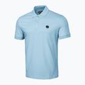 Polo Pitbull West Coast da uomo in piqué regolare blu chiaro