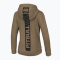 Felpa da donna Pitbull West Coast Zip Hilltop con cappuccio marrone coyote 2