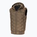 Pitbull West Coast uomo senza maniche Eclipse con cappuccio imbottito coyote marrone 4