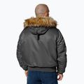 Giacca invernale Pitbull Harvest Bomber con cappuccio da uomo, grafite 3