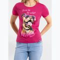 Maglietta da donna Pitbull Synglasses Dog lampone oro 4