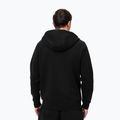 Felpa con zip e cappuccio Pitbull Dogwood da uomo, nero 3