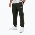 Pantaloni da ginnastica Pitbull Uomo Tape Logo Terry Group verde antico