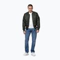 Giacca da uomo Pitbull Hacket Washed Bomber dark green 2