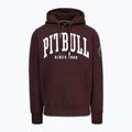 Felpa uomo Pitbull Norton Hooded dark burgundy 4