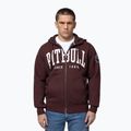 Felpa da uomo Pitbull Norton Hooded Zip dark burgundy