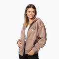 Felpa donna Pitbull Skull Surf Hooded Zip chocolate mousse 5