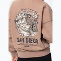 Felpa donna Pitbull Skull Surf Hooded Zip chocolate mousse 6