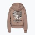 Felpa donna Pitbull Skull Surf Hooded Zip chocolate mousse 8