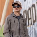 Giacca uomo Pitbull Athletic Logo Nylon Hooded taupe 14