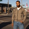 Giacca uomo Pitbull Athletic Logo Nylon Hooded taupe 16