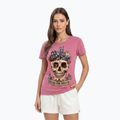 Maglietta da donna Pitbull Dia De Los Perros washed pink