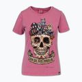 Maglietta da donna Pitbull Dia De Los Perros washed pink 3