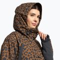 Giacca da snowboard da donna 4F KUDS002 marrone allover 4