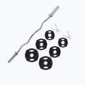 Gipara Fitness Iron Pump Set per esercizi da 27,5 kg con collo a strappo 4