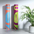 Tappetino yoga/fitness FORCEBAND Abstract Violet 4 mm viola/lime 3