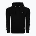 Felpa con cappuccio Octagon Stripe da uomo, nero
