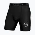 Pantaloncini a compressione da uomo Octagon Logo nero/bianco
