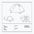 Alpinus Velebit 2 2 persone tenda da trekking verde 7